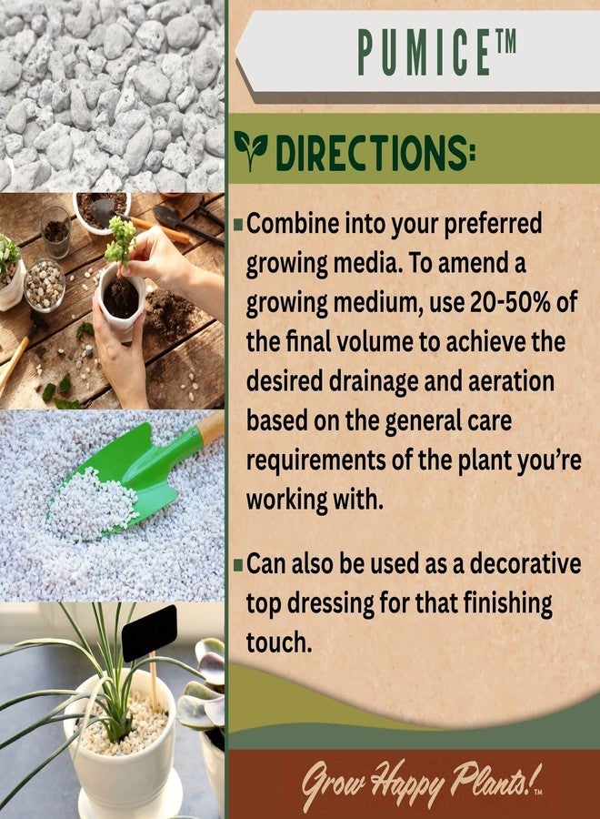 Sol Soils Horticultural Pumice - Lightweight, All-Natural Volcanic Rock Soil Amendment to Improve Drainage, Aeration & Maintain Moisture Balance – Filtered 3/8" to 1/4" - 2 Quarts - Image 5